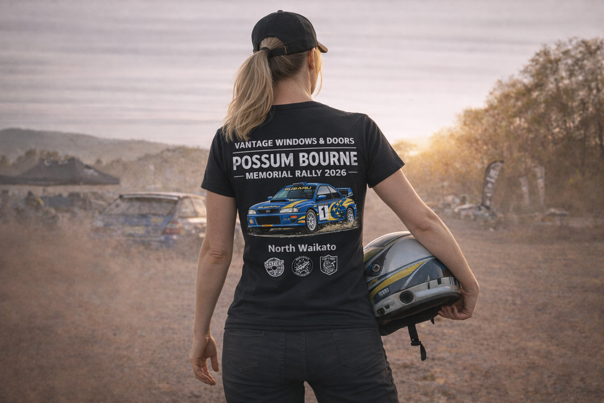 Possum Bourne Memorial Rally 2026 Official Event T-Shirt